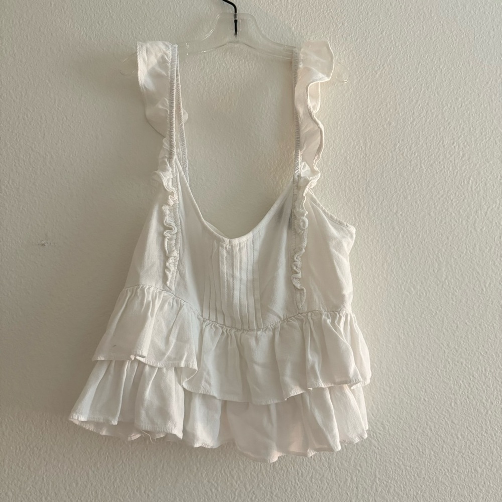 White Ruffle Blouse - Picture 2 of 5
